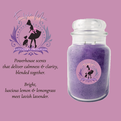 LAVENDER & LEMONGRASS CANDLE | ELSIE MAE