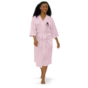 Embroidered  BOSSLADY  Satin Robe