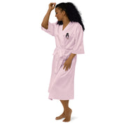 Embroidered  BOSSLADY  Satin Robe