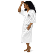 Embroidered  BOSSLADY  Satin Robe
