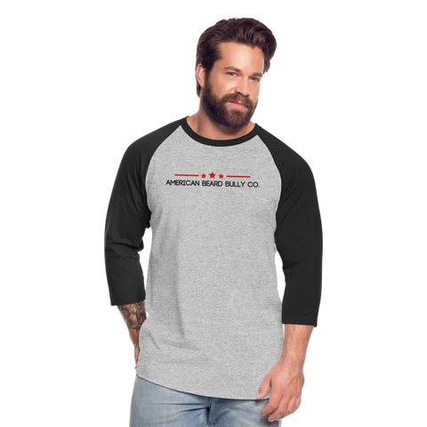 Bully Logo Baseball T-Shirt - heather gray/black