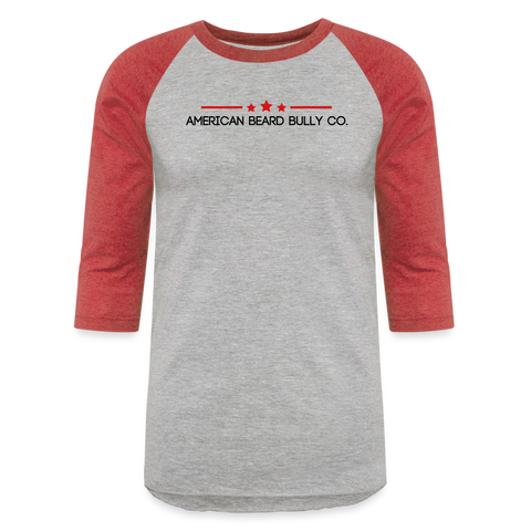Bully Logo Baseball T-Shirt - heather gray/red