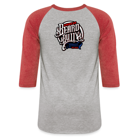 Bully Logo Baseball T-Shirt - heather gray/red