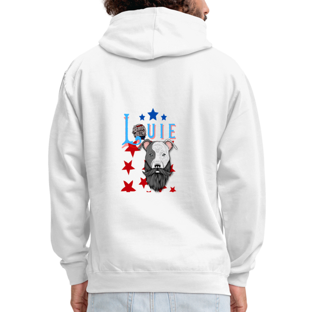 Bearded Louie Hoodie - white/gray
