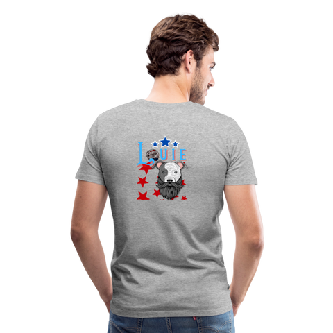 Bearded Louie Premium T-Shirt - heather gray