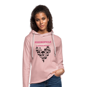 “Pogonophile” Lightweight Terry Hoodie - cream heather pink