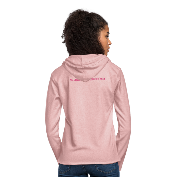 “Pogonophile” Lightweight Terry Hoodie - cream heather pink