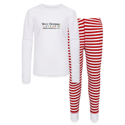 Jolly Ollie Kids’ Pajama Set - white/red stripe