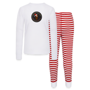 Jolly Ollie Kids’ Pajama Set - white/red stripe